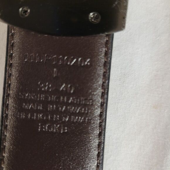 Dockers Men’s Reversible Bet Sz 38-40 Black Brown Faux Leather Silver Buckle - Picture 7 of 10